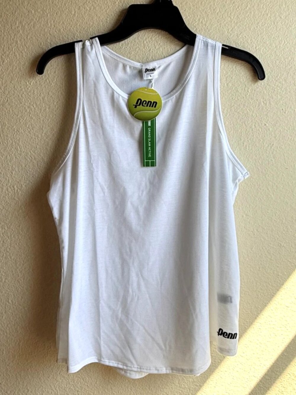 Penn Grand Slam Active Women's White Tennis Tank Top Racerback Size S NWT